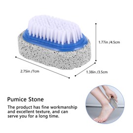 Healifty Pumice Stone 6 Pcs Toe Nail Cleaning Brush Natural Foot Pumice Stone for Feet and Hands Dead Skin Removal Foot Exfoliating Tool for Men and Women (Random Color)