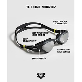 ARENA The One - anteojos de natación unisex para adultos para hombres y mujeres, ajuste hermético, a prueba de órbitas, con revestimiento antivaho y l