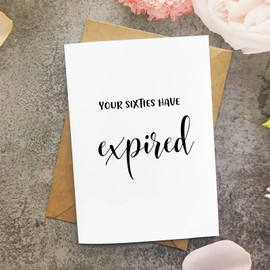 MAGJUCHE Your Sixties Have Expired Card, Funny 70th Birthday Card For Men And Women, 70 Years Old Card For Sister, Brother, Mom, Dad