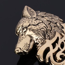 vsilay Retro Europe Wolf for Head Badge Brooch Lapel Pin Men Women Shirt Suit Accessory