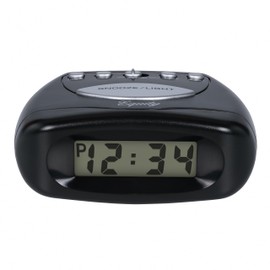 Equity 31003 LCD Snooze Alarm Clock, Black
