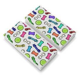 Doggie Chew Toys Bone Rope Tennis Ball Pattern Eraser Set of 2