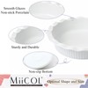 Miicol Ceramic Pie Pan Set of 2, 50 oz Ripple
