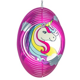 CIM Rainbow Wind Chime Stainless Steel Smooth Spinning Wind Mobile with Brilliant Colours, Includes Hanging Bracket, Attractive Window and Garden Decoration