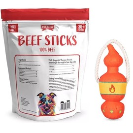 Irish Rover Beef Sticks Dog Treats, 30 Count, Net Weight 2.2 lbs, (1kg) -100% Beef, High Protein, No Artificial Colors, No Artificial Flavors and Preservatives.