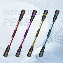 4-Piece Spinning Pen, Rotating Pen, Rolling Finger Rotation Pens, Non-Slip Glaze Pen with Refill, Writeable Rotating Pen for Student Entertainment, Office Supplies