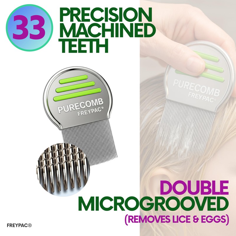 FREYPAC Purecomb Nit Kit with Shampoo and Conditioner for Headlice