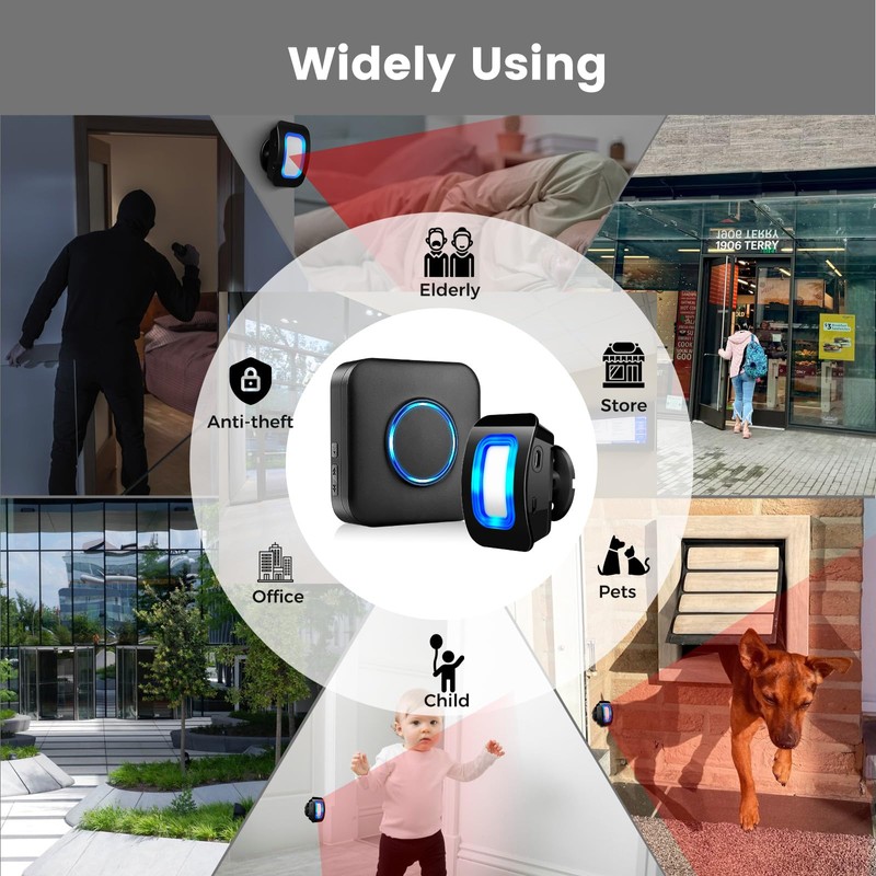 BITIWEND PIR Motion Sensor Alarm Wireless Home Security Alarm System