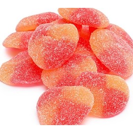 HolanDeli Peaches Gummi Candy - 1 LB Bag. Gummy Peaches