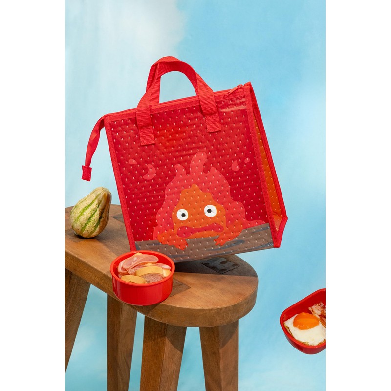 Skater Lunch Bag Non-Woven Cooler Bag Howl's Moving Castle Calcifer