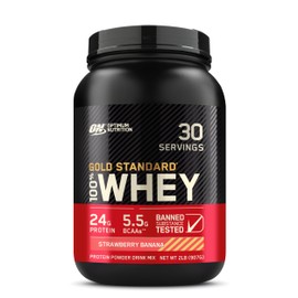 Optimum Nutrition Optimum Nutrition Gold Standard 100% Whey Protein Powder, Strawberry Banana, 2 Pound (Packaging May Vary)