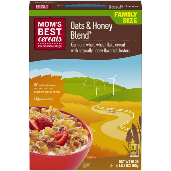 Mom's Best Oats and Honey Blend Cereal, Made with Whole
