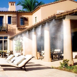 爽快 ミスト シャワー 【ホワイト】 【9メートル】 ノズル ヘッド 16個