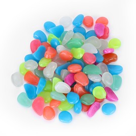 Fish Tank Fluorescent Bright Pebbles Luminous Glowing Stones for Aquarium DecorationLarge pack