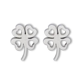Borghetti Pharma Hypoallergenic Earrings Four-Leaf, 2pcs (Code: LR0730)