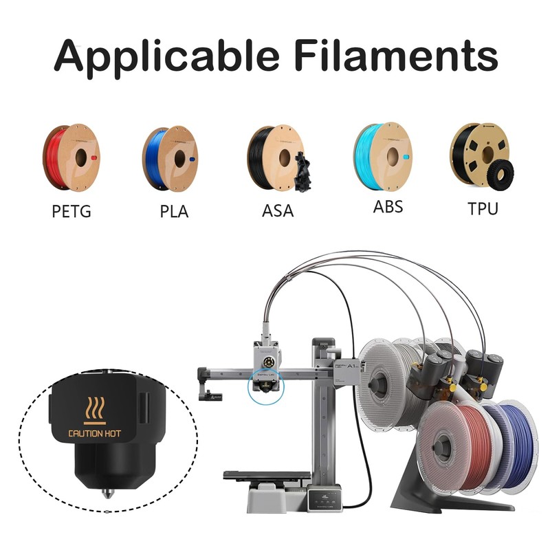 RugooSpink A1/A1 Mini Hotend A1 Hot End Assembly Print Head