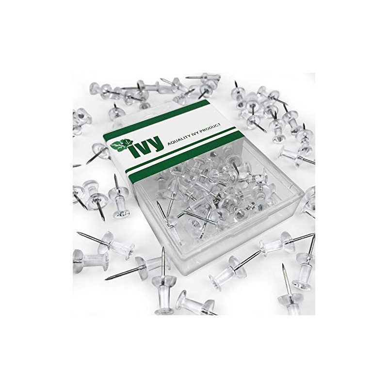 Ivy Stationery - Clear Push Pins Map Pins- Pack of