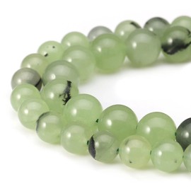 Youngbling abalorio de piedras preciosas naturales para hacer joyas, abalorio de piedra de uva pulida redondas de 10 mm, abalorio de piedra real auténtica para pulseras y collares de 15 pulgadas (piedra de uva, 10 mm)