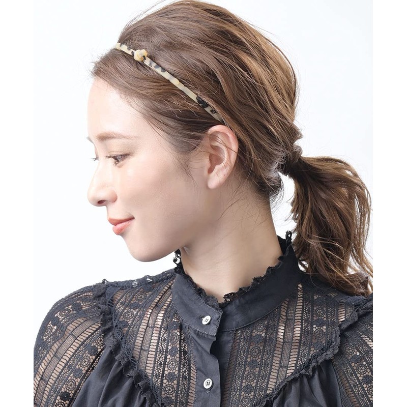 Vingaine HK-59 Tortoise Shell Style Ribbon Thin Headband