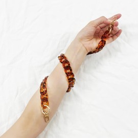 Havique Purse Chain Bag Chain Decoration Bag Charms for Handbags Purse Strap Shoulder Straps for Bags Replacement Handles, Acrylic Leopard Print 24"