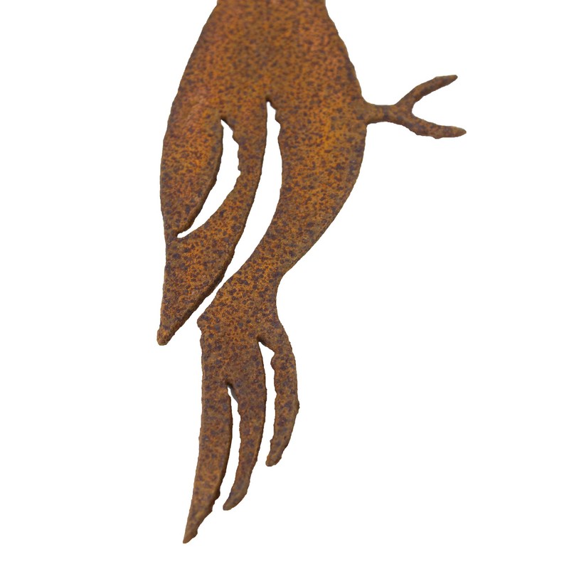 B2S BACK2SEASON Metal Woodpecker with Tree Spike Rust Elegant Bird