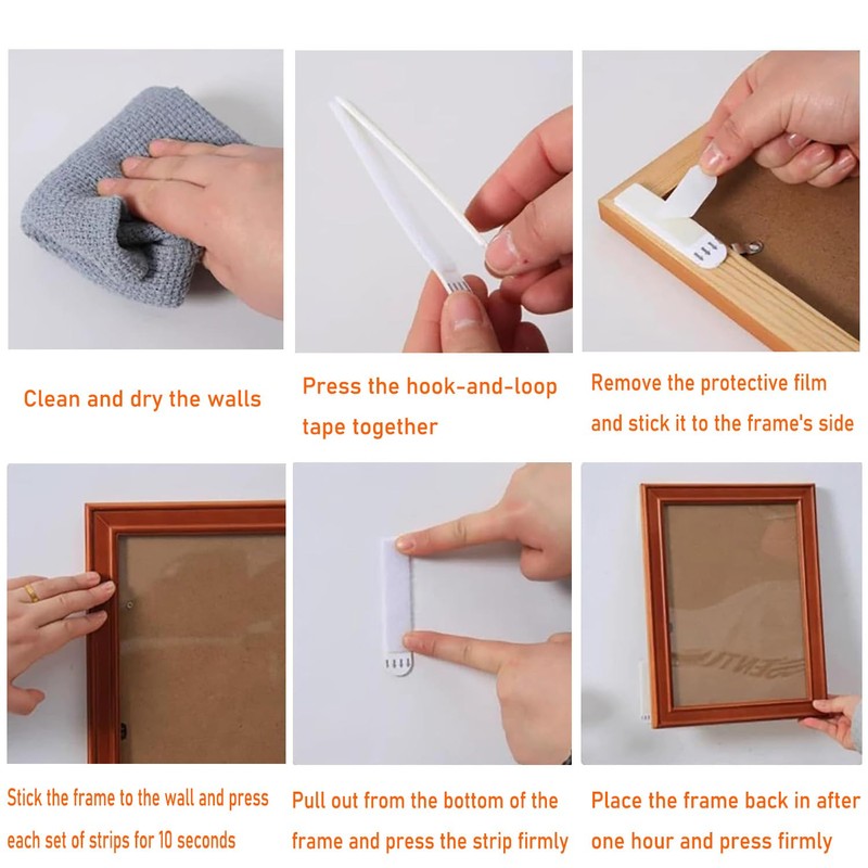 SILHOL 36 Pairs Picture Hanging Strips Heavy Duty, Removable Hook