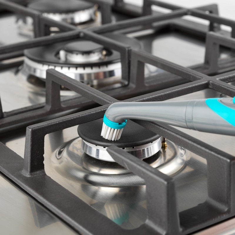 Beldray Antibac Turbo Scrubbing Brush – Multi-Head Bathroom/Kitchen Scrubber, 5