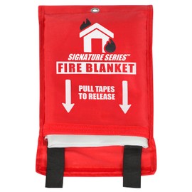Signature Series Fire Blanket | Flame Suppression Fiberglass Blanket for Home & Kitchen Safety