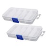 Auniwaig 2 Pcs Tool Box Tool Organizer, Plastic Hardware Box