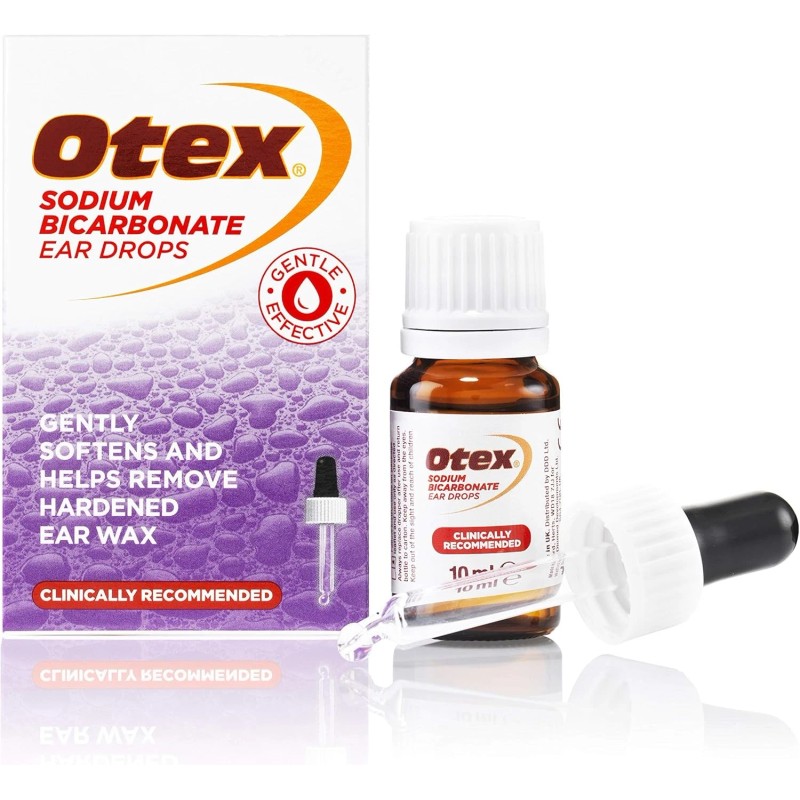 OTEX Sodium Bicarbonate Drops for Hardened Ear Wax, 10ml