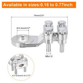 MECCANIXITY Ground Rod Clamp Grounding Clamps Wire Connector for 0.18 to 0.77 Clamping Pipe Range Pack of 1