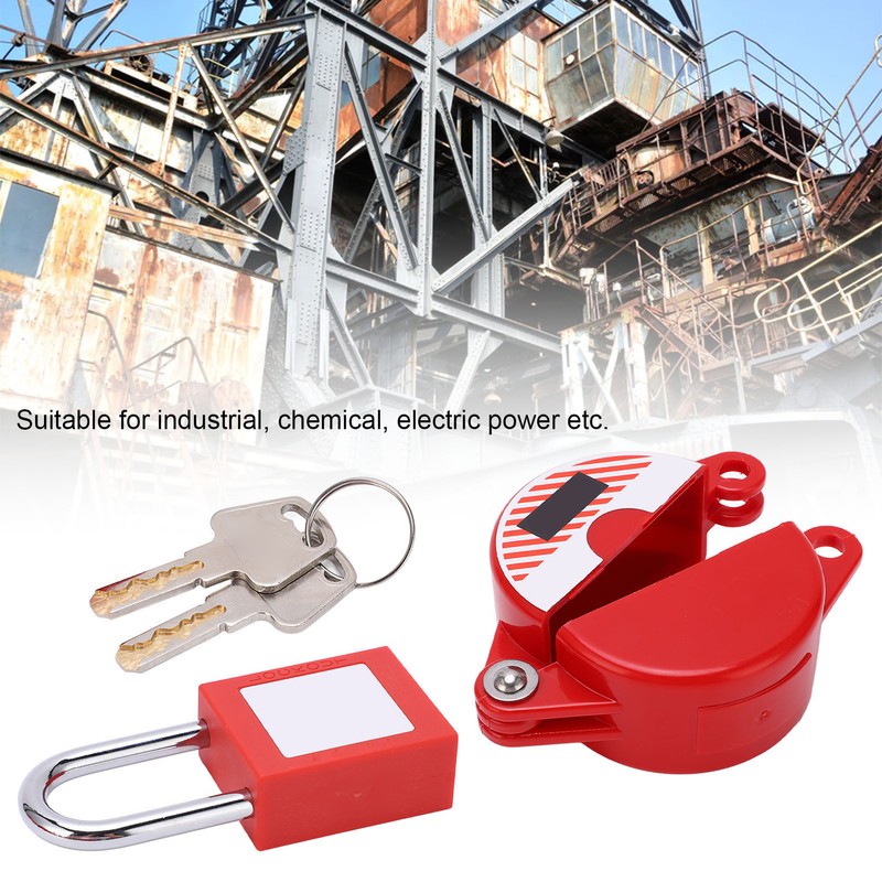 Oil Gas Valve Lockout Device with Safety Padlock Keys for