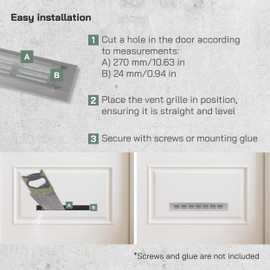 Vent Systems 40 x 300 mm Pack of 2 White Aluminium Ventilation Grilles HVAC, Heating, Cooling and Ventilation Applications. Indoor and Outdoor Vent Cover