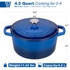 VORRINGARD Enameled Cast Iron Dutch Oven Pot with Lid, for