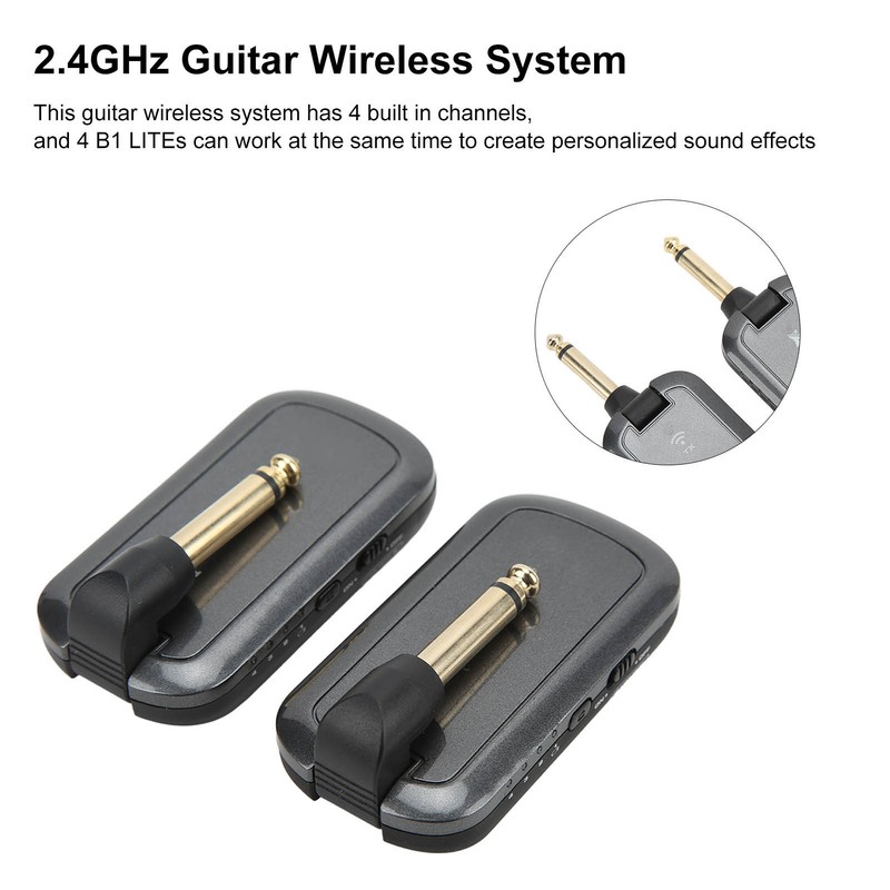 2.4GHz Guitar Wireless System Guitars Transmitter Receiver 4 Channels 18m