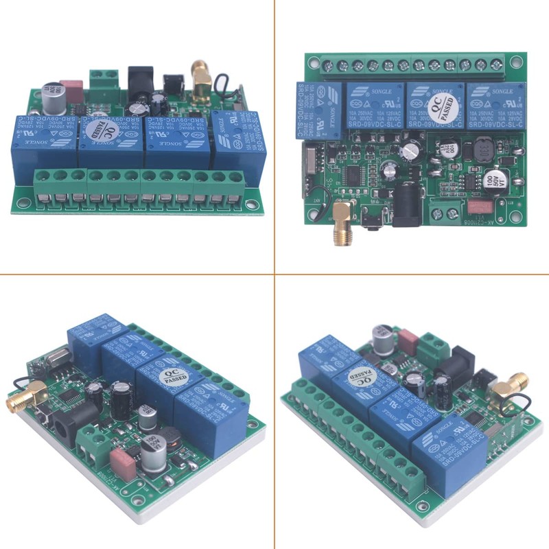 12V 24V 36V 4CH Universal Garage Door Remote Switch 433Mhz