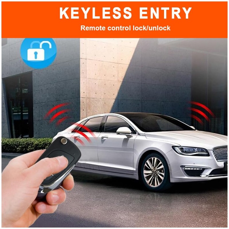 BANVIE Car Alarm System with Remote Start and Smart Push