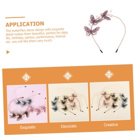 Healeved Retro Butterfly Hairband Butterfly Headwear Headdress Hair Accessories for Women