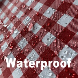 Essifunia Classic Gingham Plaid Tablecloth Fabric - Rectangular 58x102 Inch Water Resistant Checked Table Cloth for Indoor/Outdoor Use - Table Cover for Kitchen, Picnics, Gardens, and Parties
