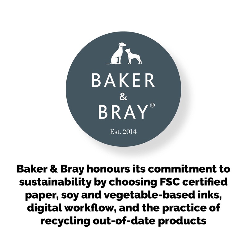 Baker and Bray Border Collie Puppies Calendar 2025, Large Square