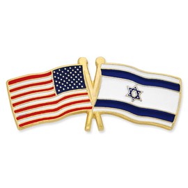 PinMart‘s USA and Israel Crossed Friendship Flag Enamel Lapel Pin - Country Flags Pins For Hats, Jackets, and Backpacks - 25 Pack