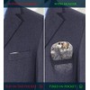 Pocket Square Holder, Keeps Handkerchiefs in Place and Shaped, Suit
