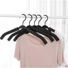 FlyNautics 10pack Clothes Hangers Non-Slip Black Steel Coated Sponge Hangers