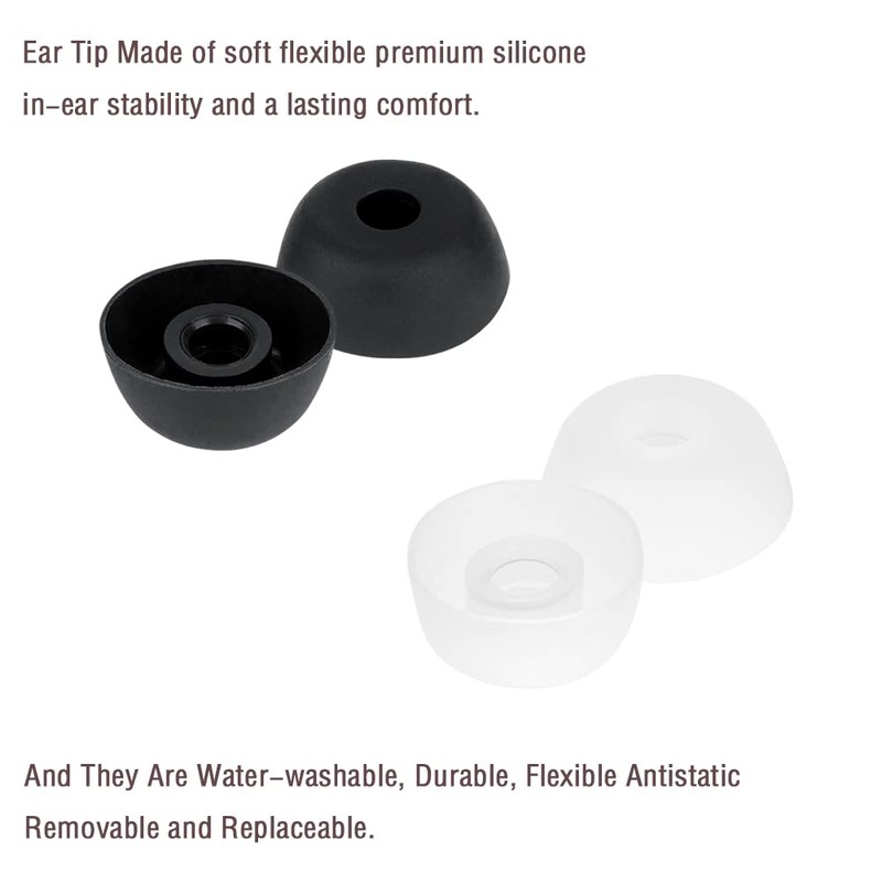 Replacement Soft Silicone Earbuds Tips Compatible with Jabra Elite 65t