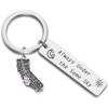 JJTZX Always Under the Same Sky US State Keychain Long