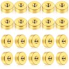 20 Pcs Stainless Steel Earring Backs Gold Flat Screw On