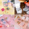 14-Compartment Clear Plastic Jewelry Organizer Box - Small Square Storage