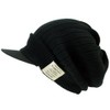 bigwatch (bigguwatti) Hat Plus Size Ribbed Shade Knit Cap Black