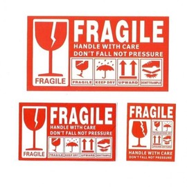 Fragile Warning & Hazard Caution Labels for Damaged Box Packaging Fragile B GD06101 100ea