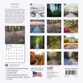 RED EMBER Signature - Pathways 2025 Wall Calendar 12 Month | 12" x 24" Open | Thick & Sturdy Paper | Giftable | Calendar 2025